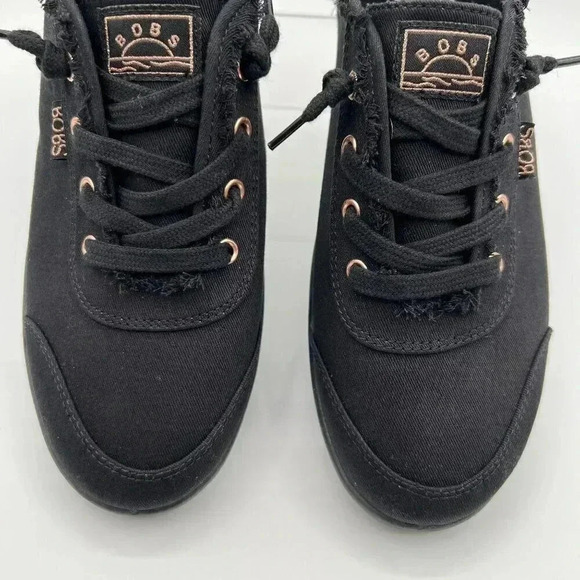 BOBS By Skechers B Cute Black Rose Gold Womens 9 Memory Foam Sneakers 33492-BBK - Picture 4 of 11